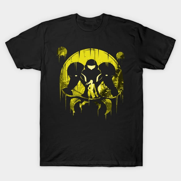 Galactic Bounty Hunter Yellow T-Shirt by Meca-artwork